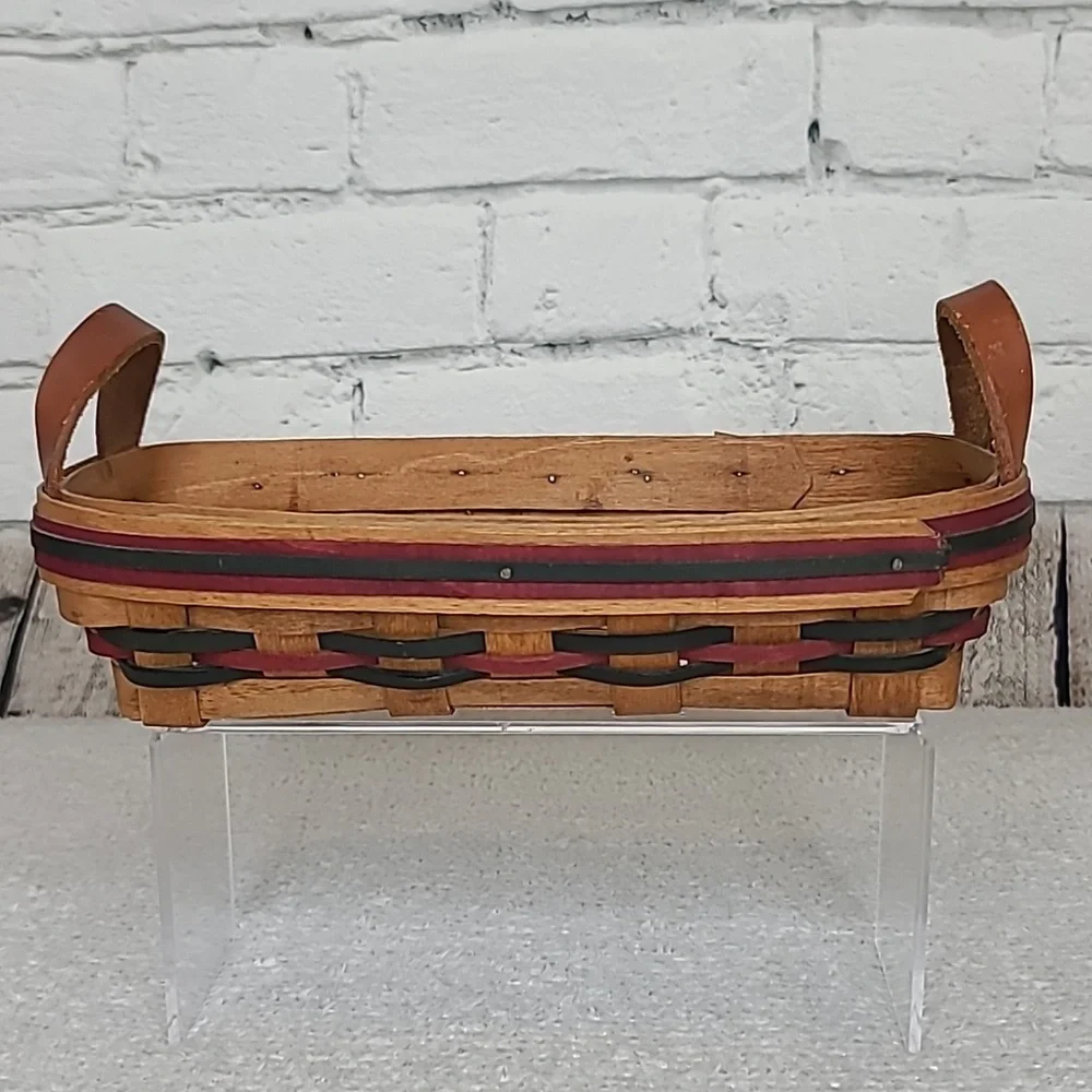 Gerald Henn Vintage 1995 “Workshop” Basket with Leather Strap Handles